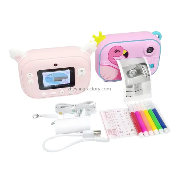 2.4 inch 1080P WiFi dinosaur selfie video kids instant print camera