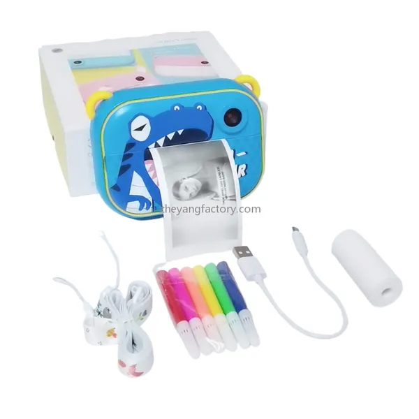 2.4 inch 1080P WiFi dinosaur selfie video kids instant print camera