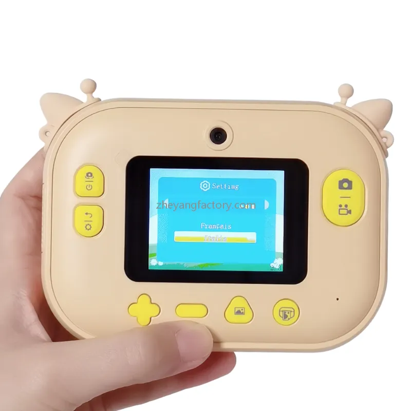 2.4 inch 1080P WiFi dinosaur selfie video kids instant print camera