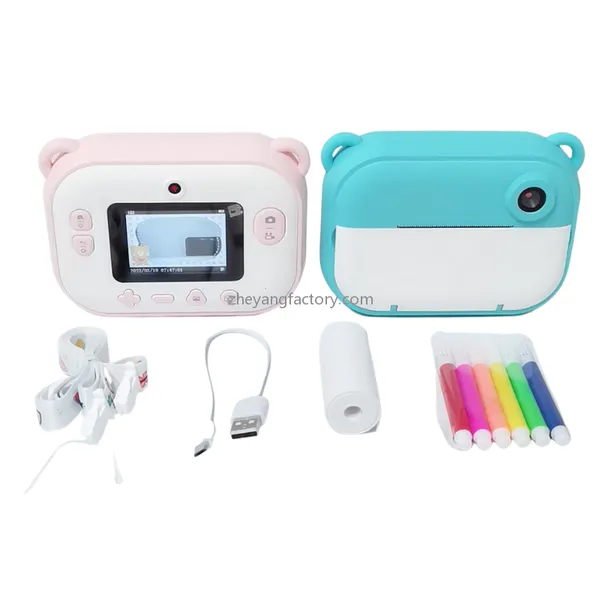 2.4 inch 1080P WiFi dinosaur selfie video kids instant print camera