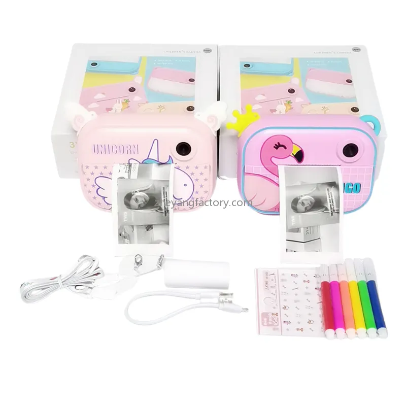 2.4 inch 1080P WiFi dinosaur selfie video kids instant print camera