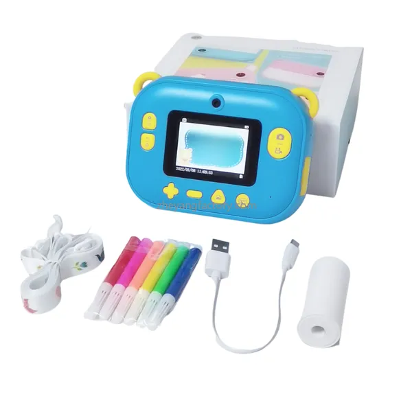 2.4 inch 1080P WiFi blue selfie video kids instant print camera