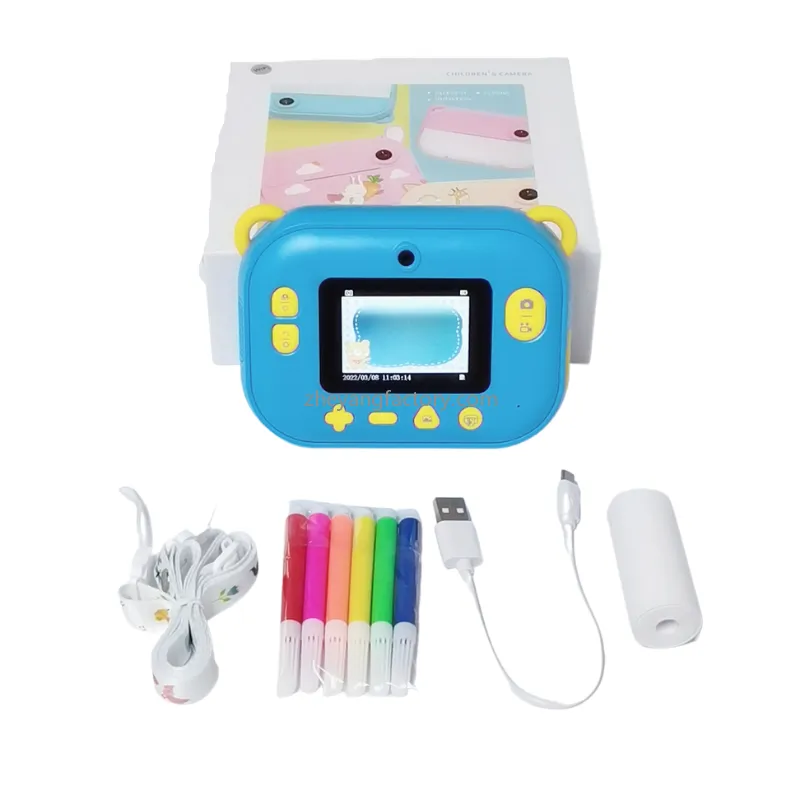 2.4 inch 1080P WiFi blue selfie video kids instant print camera