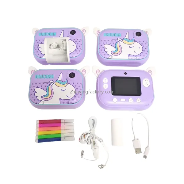2.4 inch 1080P WiFi flamingo selfie video kids instant print camera