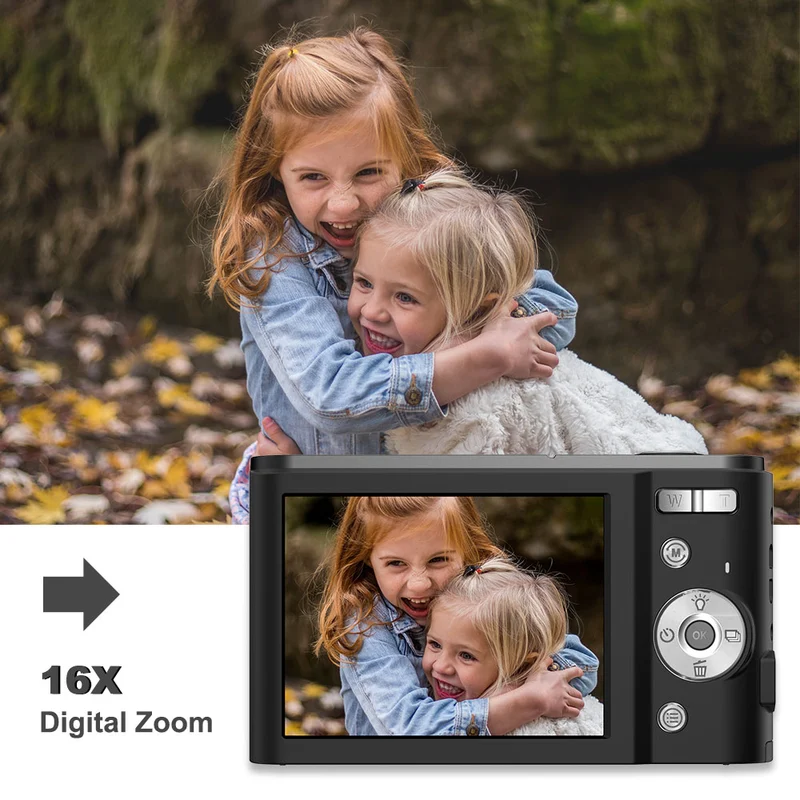 2.88 inch HD 4K 700mAh 44MP children student compact digital camera