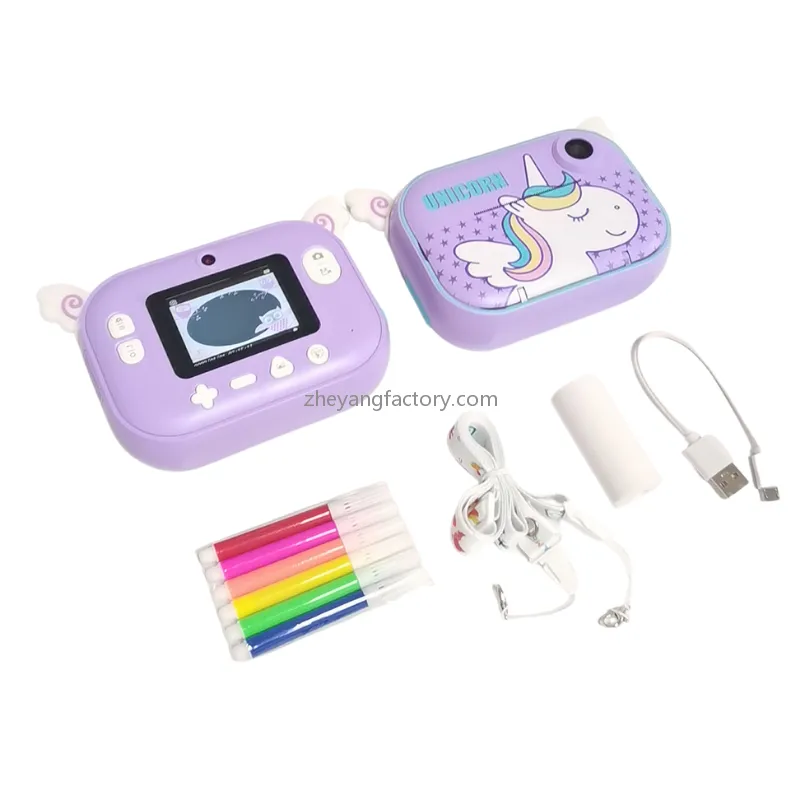 2.4 inch 1080P WiFi rabbit selfie video kids instant print camera