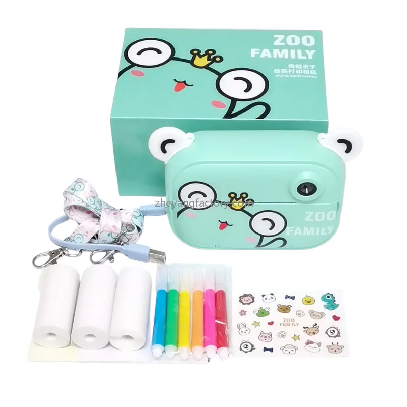 2.4 inch 1080P WiFi frog selfie video kids instant print camera