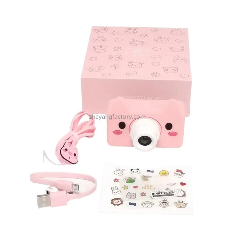 750mAh filter 24MP face priority selfie pink gig camera for kids