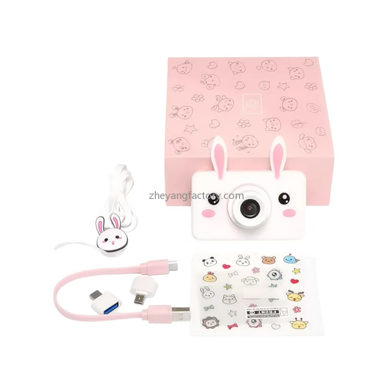 750mAh filter 24MP face priority selfie pink gig camera for kids