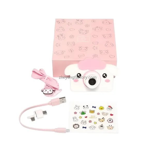 750mAh filter 24MP face priority selfie pink gig camera for kids