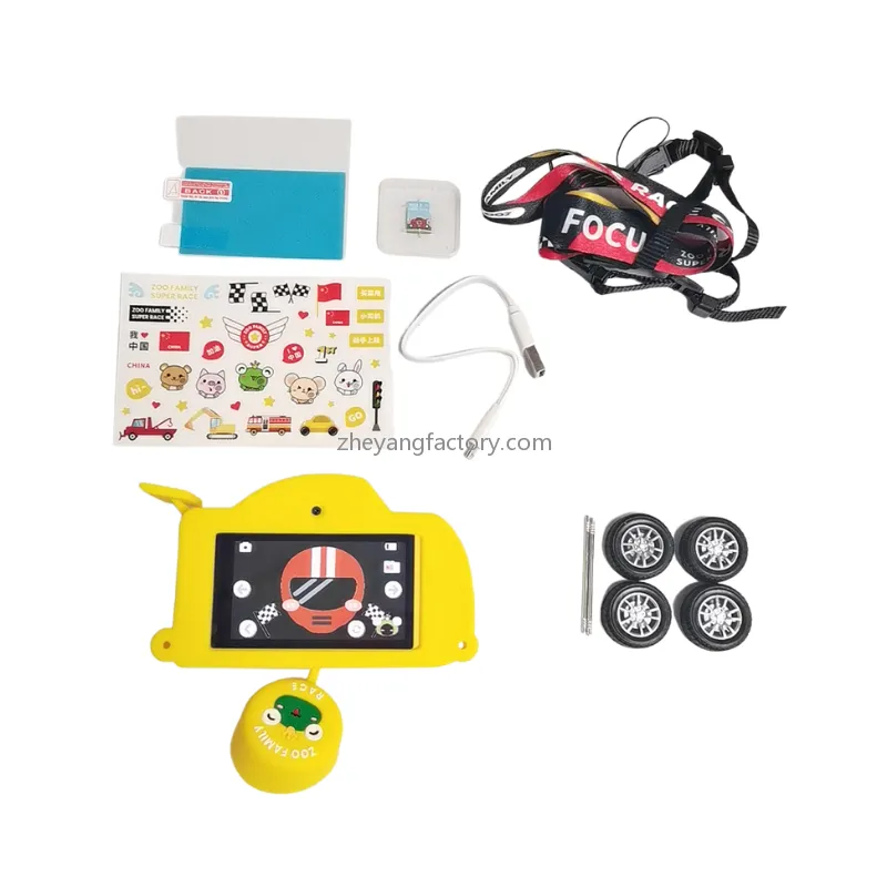 3 inch touch race car WiFi filter selfie kids camera touch screen