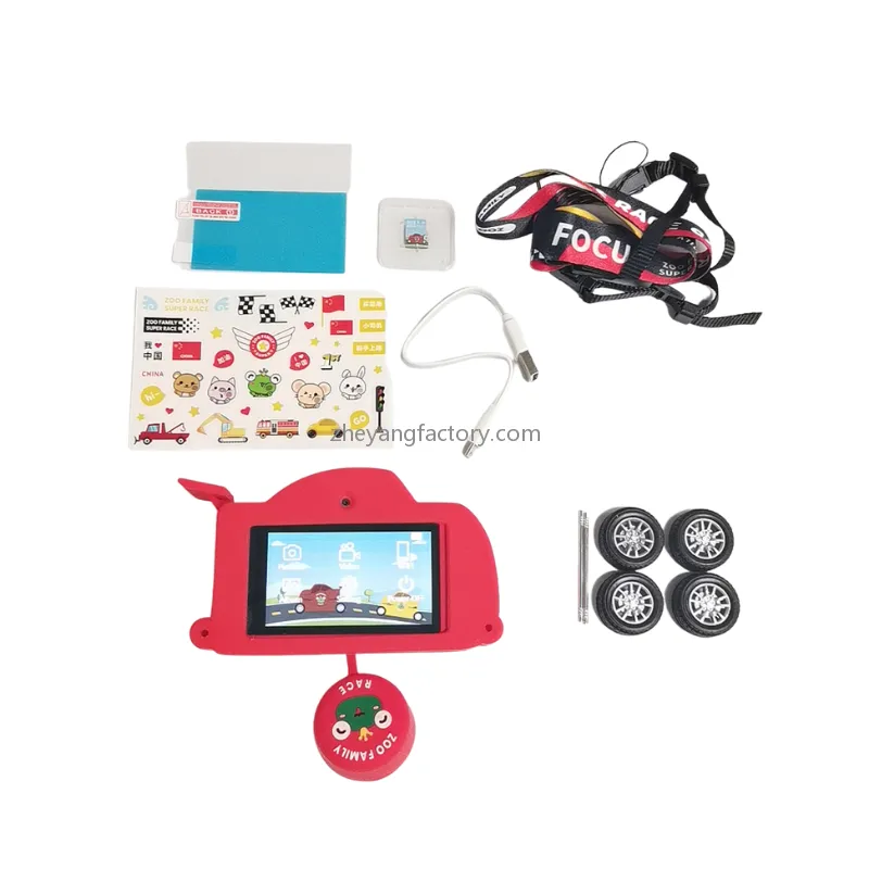 3 inch touch race car WiFi filter selfie kids camera touch screen