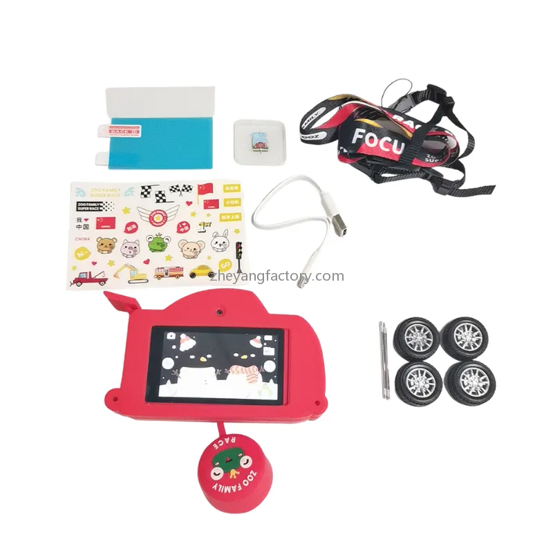 3 inch touch race car WiFi filter selfie kids camera touch screen