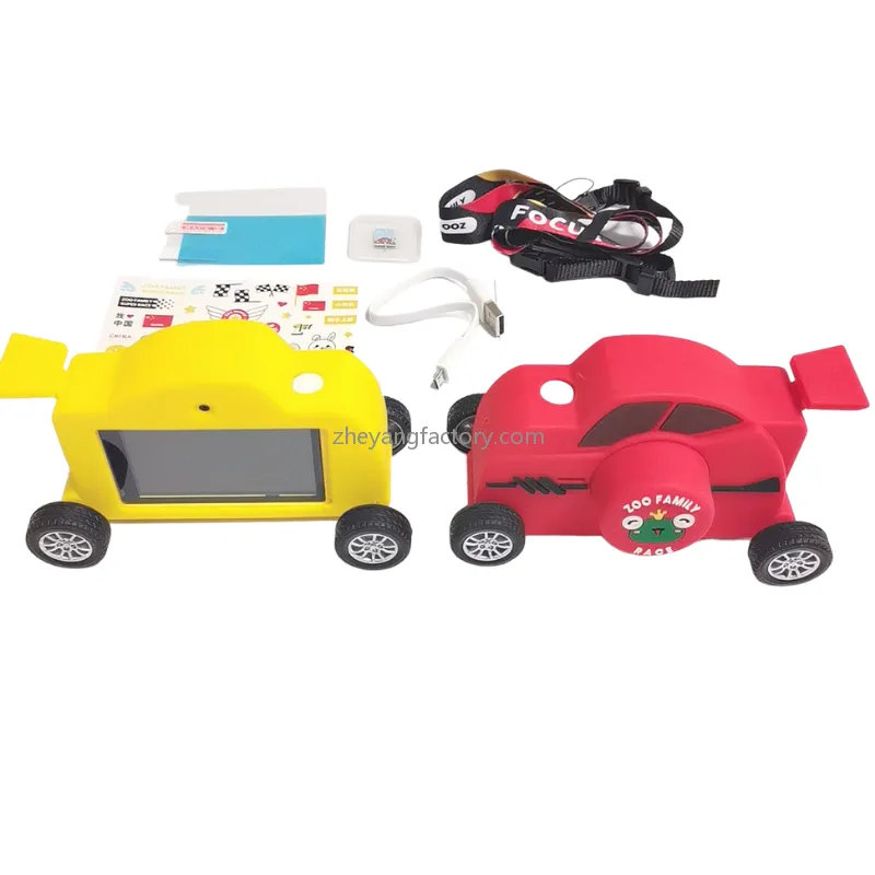 3 inch touch race car WiFi filter selfie kids camera touch screen