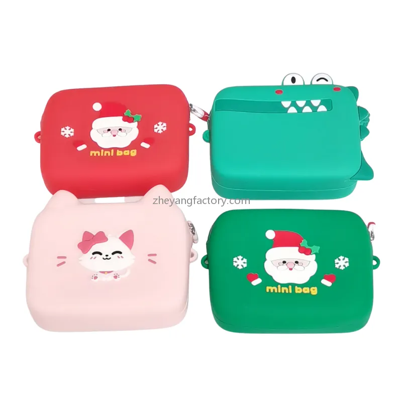 Green waterproof dustproof silicone dinosaur kids camera bag