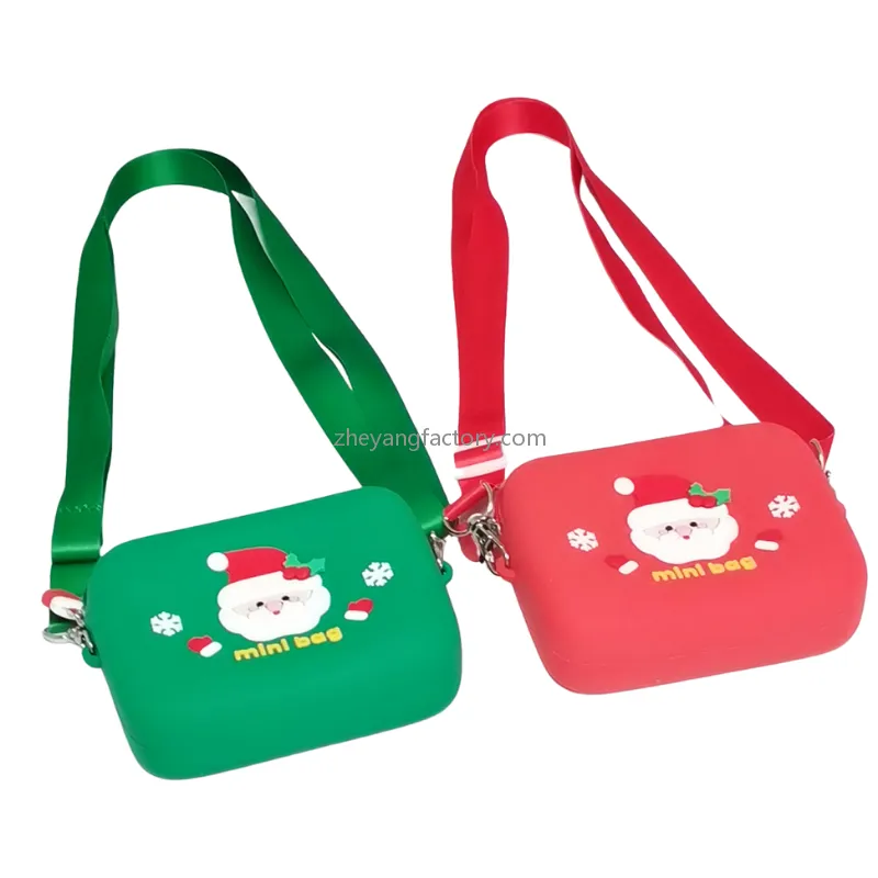 Red waterproof dustproof silicone Christmas kids camera bag