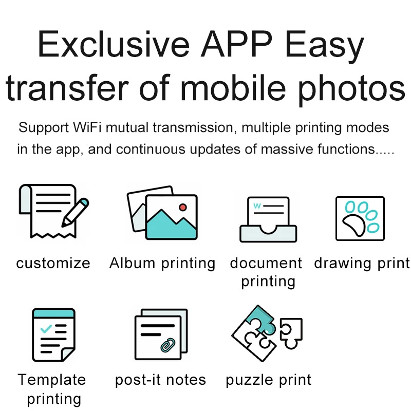 2.4 inch 4K 1080P WiFi panda video kids instant print camera