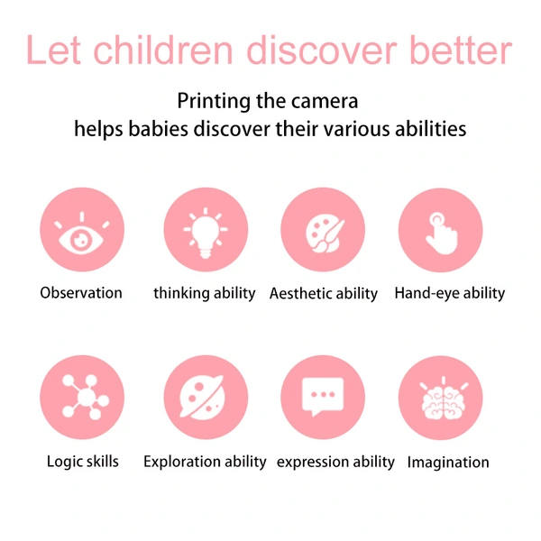 2.4 inch 4K 1080P WiFi 1200mAh video kids instant print camera