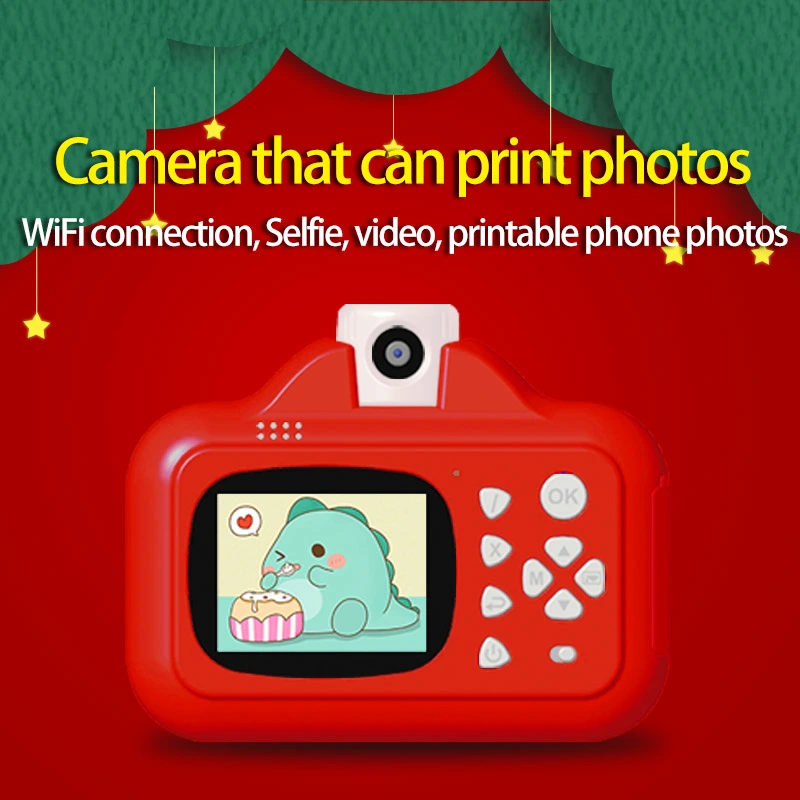 2.4 inch 4K 1080P WiFi 1200mAh video kids instant print camera