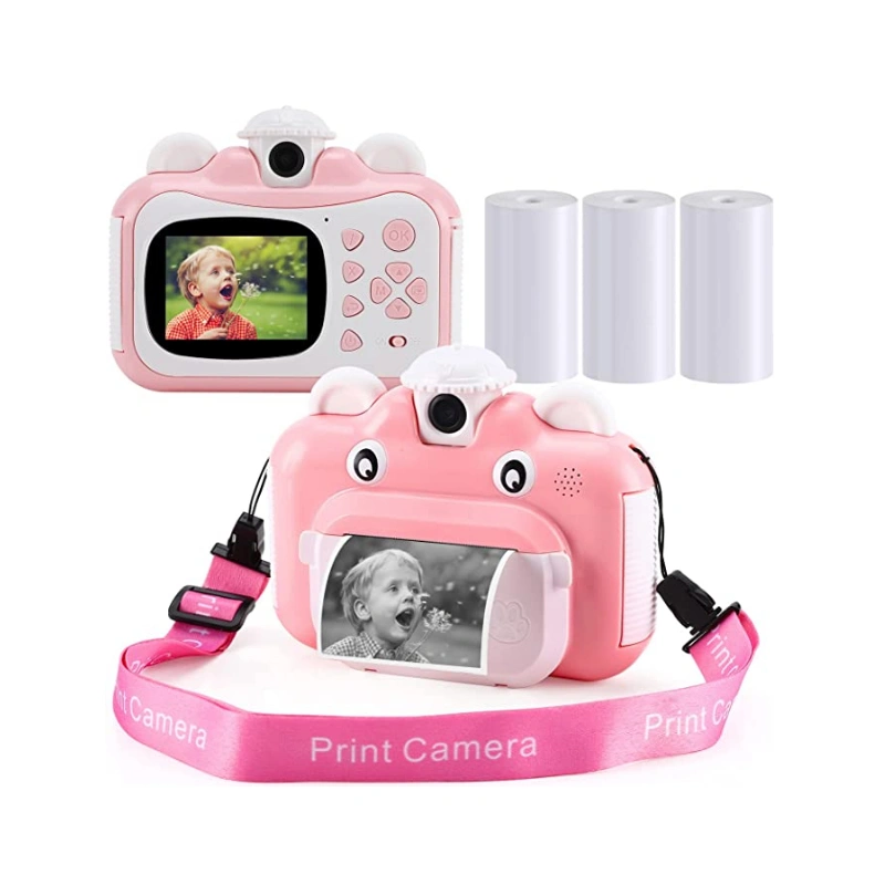 2.4 inch 4K 1080P 1200mAh video kids instant print camera