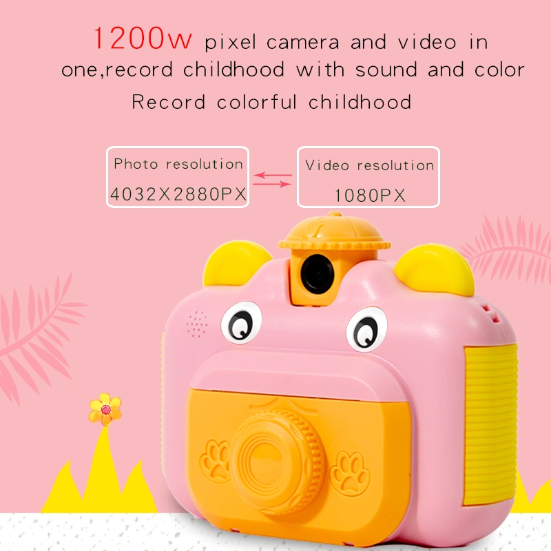 2.4 inch 4K 1080P 1200mAh video kids instant print camera