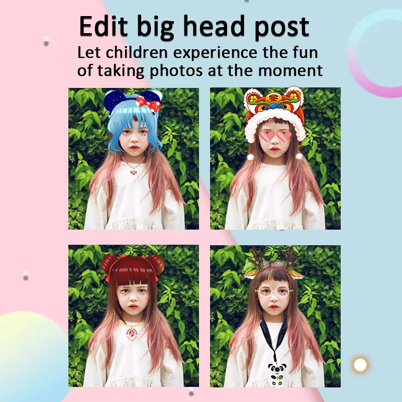 1.4 inch 1080P 500mAh 12MP panda kids thumb camera