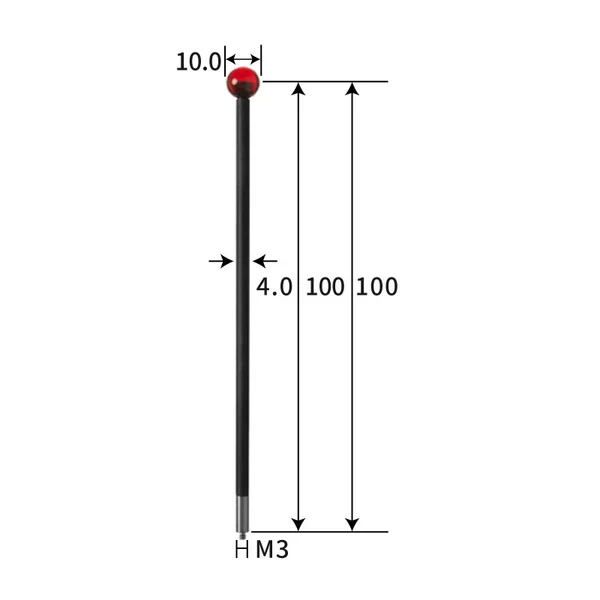 M3 stylus, ruby ball, carbon fiber stem