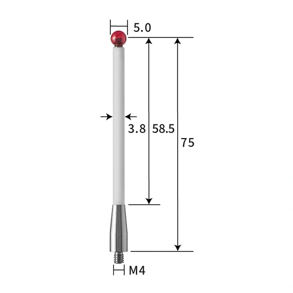 M4 stylus, ruby ball,ceramic stem