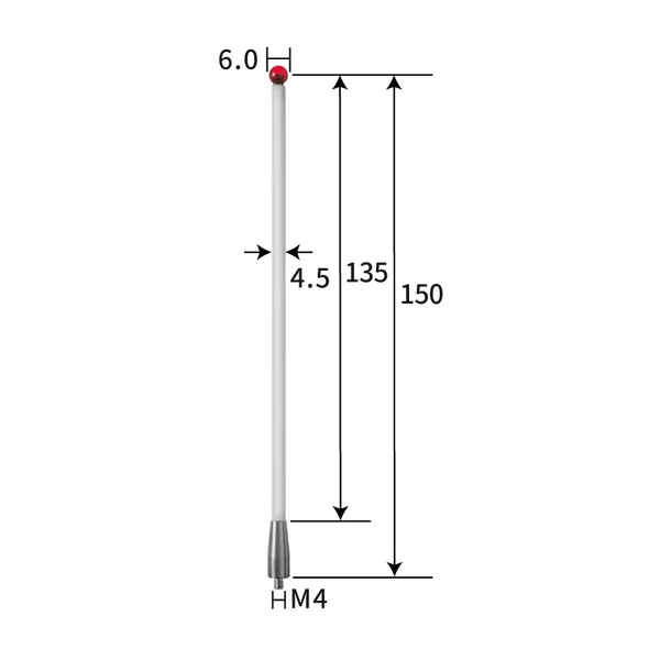 M4 stylus, ruby ball,ceramic stem