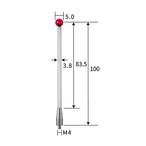 M4 stylus, ruby ball,ceramic stem