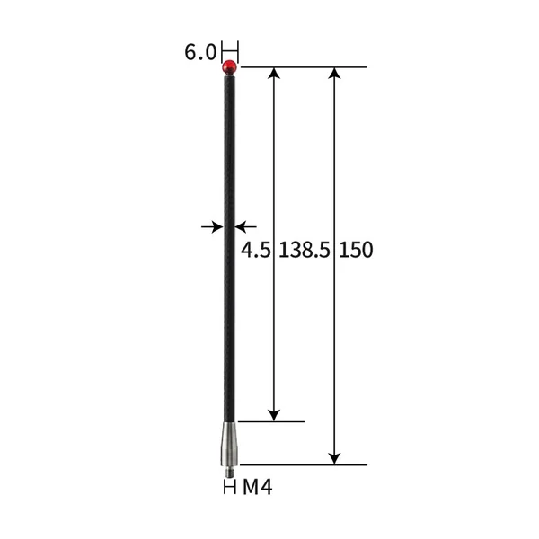 M4 stylus, ruby ball,carbon fiber stem