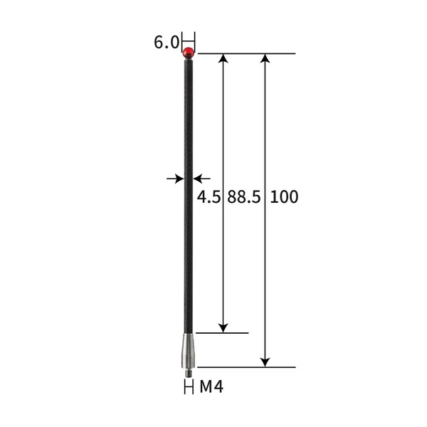 M4 stylus, ruby ball,carbon fiber stem