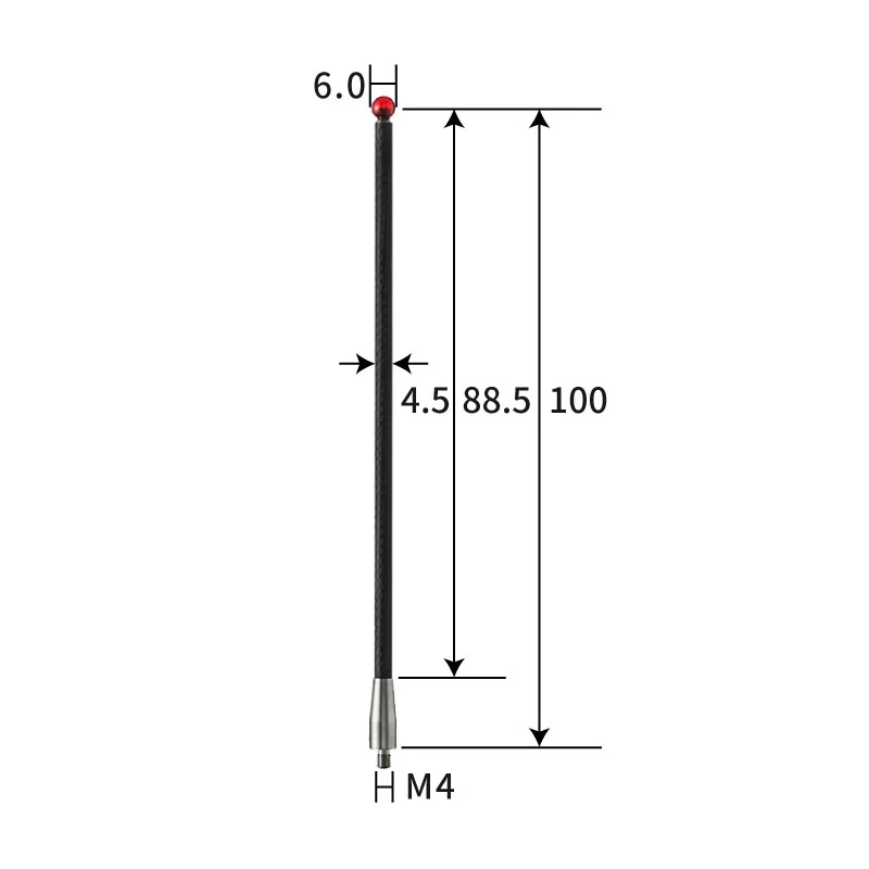 M4 stylus, ruby ball,carbon fiber stem