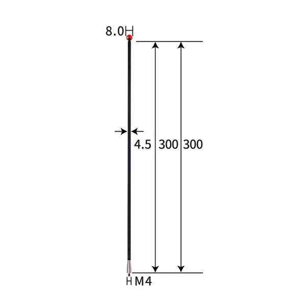 M4 stylus, ruby ball,carbon fiber stem