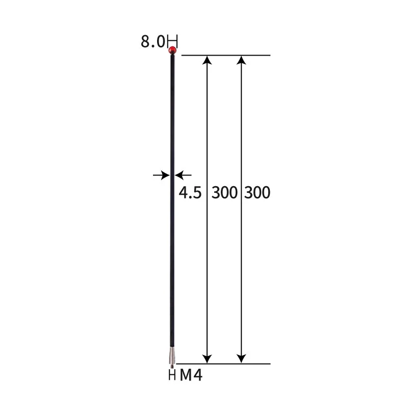 M4 stylus, ruby ball,carbon fiber stem