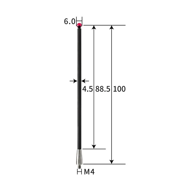 M4 stylus, ruby ball,carbon fiber stem