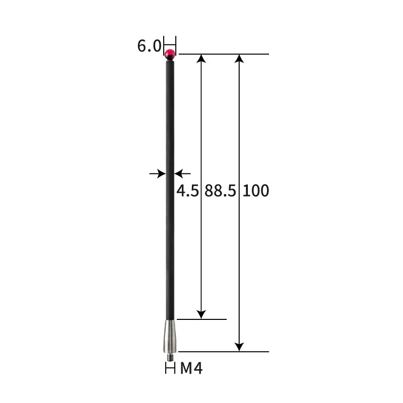 M4 stylus, ruby ball,carbon fiber stem