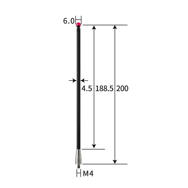 M4 stylus, ruby ball,carbon fiber stem