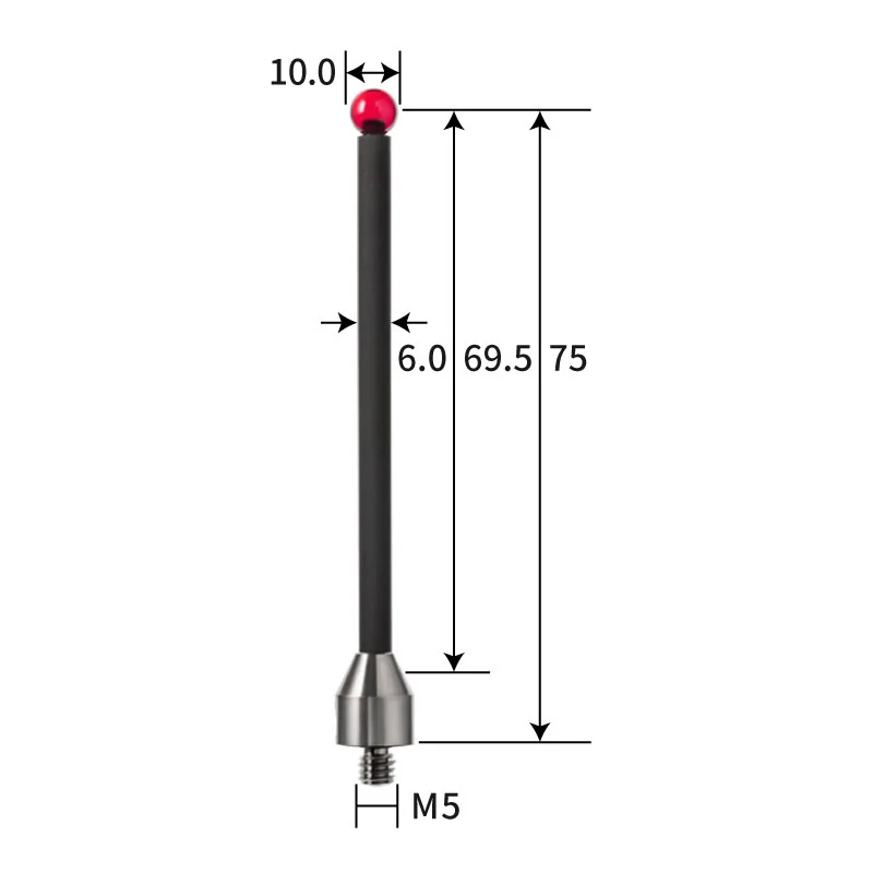 M5 stylus, ruby ball, carbon fiber stem