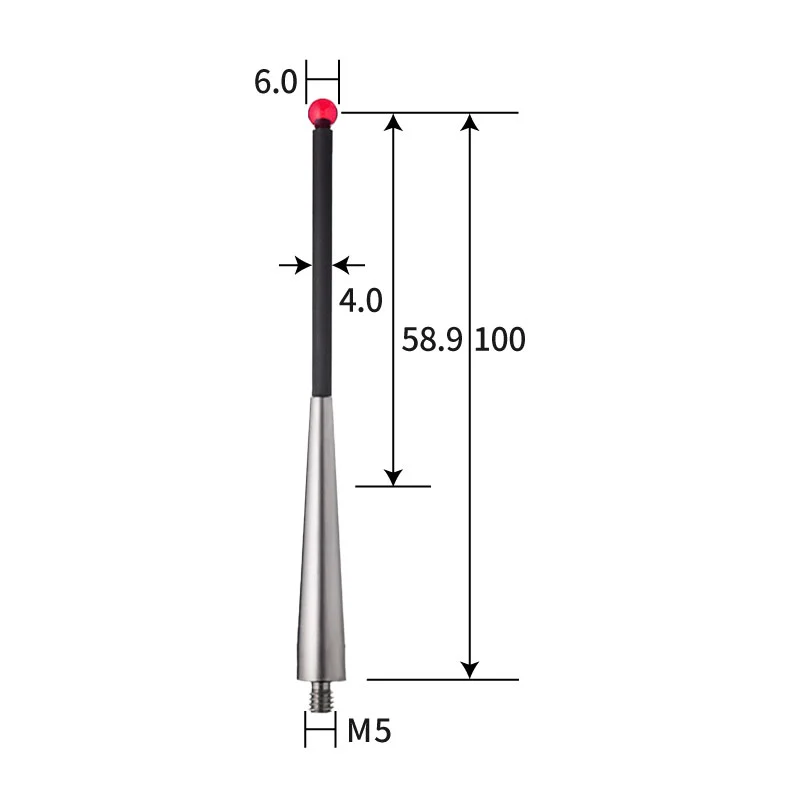 M5 stylus, ruby ball, carbon fiber stem