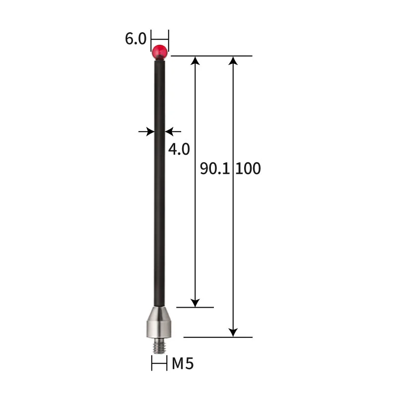 M5 stylus, ruby ball, carbon fiber stem