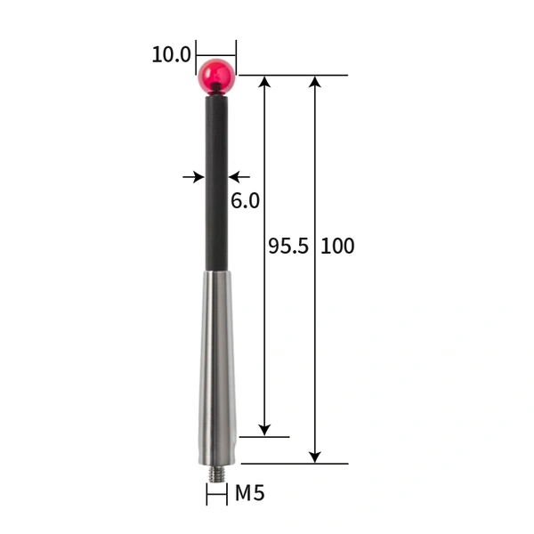 M5 stylus, ruby ball, carbon fiber stem