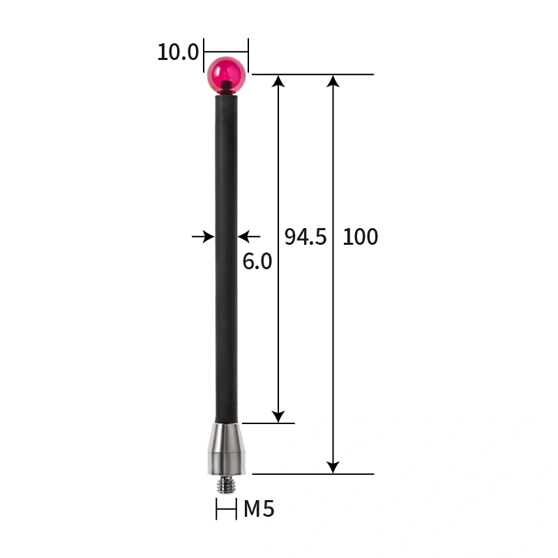 M5 stylus, ruby ball, carbon fiber stem