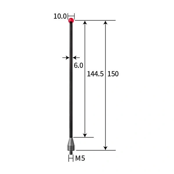 M5 stylus, ruby ball, carbon fiber stem