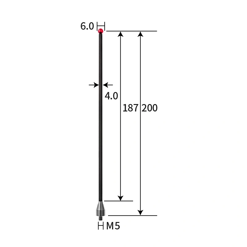 M5 stylus, ruby ball, carbon fiber stem