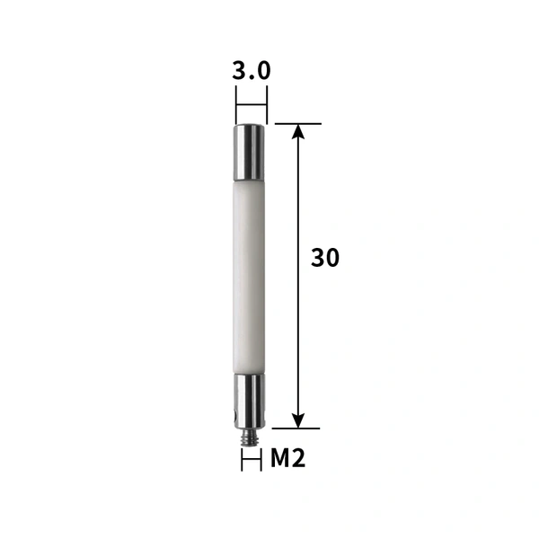M2 ceramic extension rod, length 30 mm