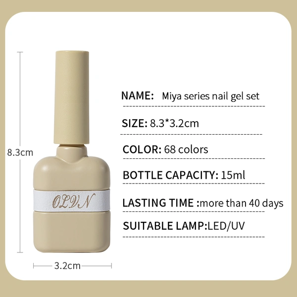 Juego de esmaltes de uñas en gel de larga duración - zrkgel