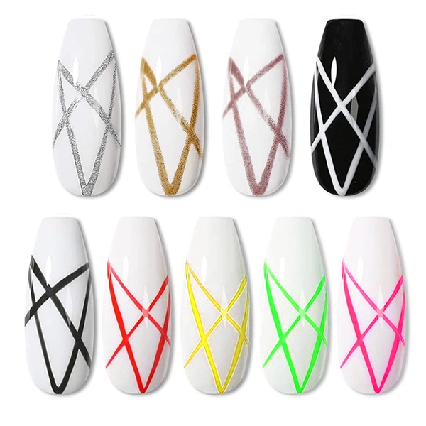 9 couleurs liner art gel - ensemble de vernis à ongles | zrkgel