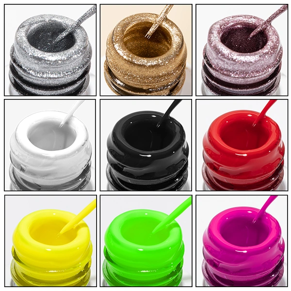 9 couleurs liner art gel - ensemble de vernis à ongles | zrkgel