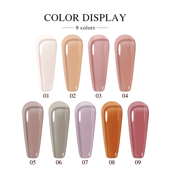 Набор из 9 цветов ледяного желе-гель-фабрика для ногтей zrkgel